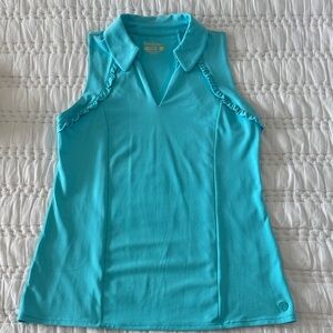 Lilly Pulitzer Aqua Sleeveless Blouse